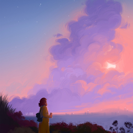 Закат в горах