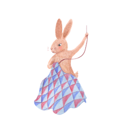 Зайка вышивайка 