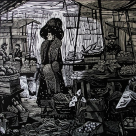 Из серии "Осень патриарха"лист "Рынок"