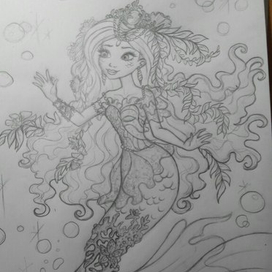 Mermaid Sketch 