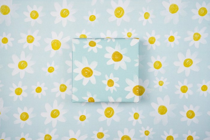 Паттерн для бумаги "Ромашка"