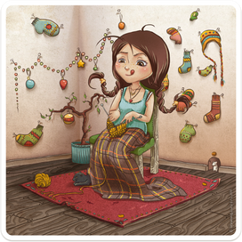 Вязание зимними вечерами