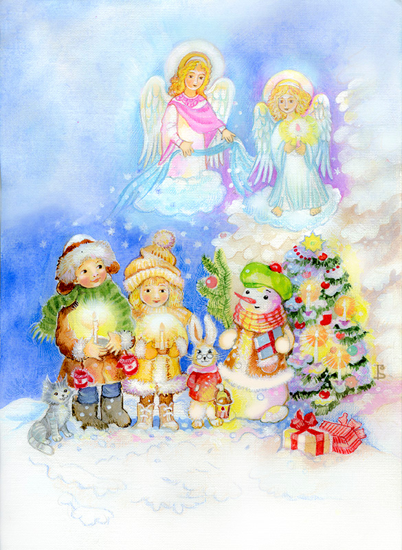 Открытка С Новым Годом и Рождеством