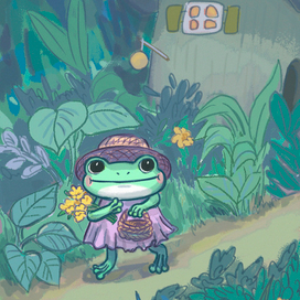 жабка в шляпке