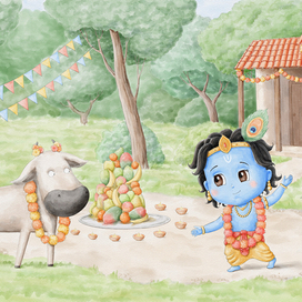 Иллюстрация для книги "Pick a boo with Krishna"