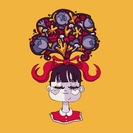 Девушка - букет