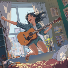 Девушка с гитарой