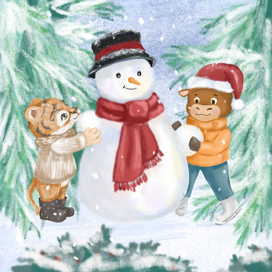 новогодняя иллюстрация