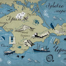Иллюстрированная карта Крыма