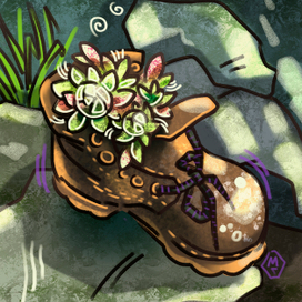 Ботинок расцвел