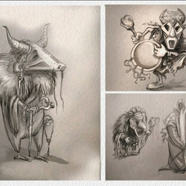 Разработка персонажа наброски