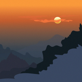 Sunset in the mountains