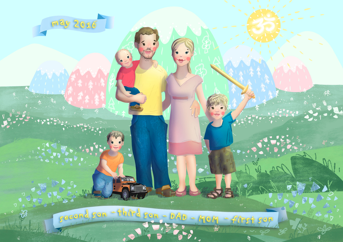 Одна счастливая семья