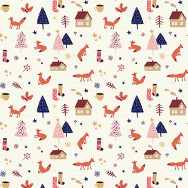 Бесшовный новогодний паттерн