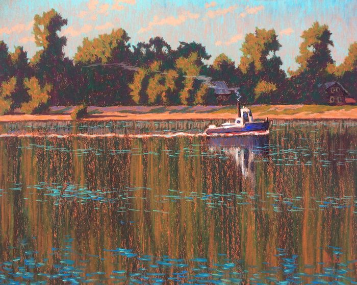 Вечер на Волге