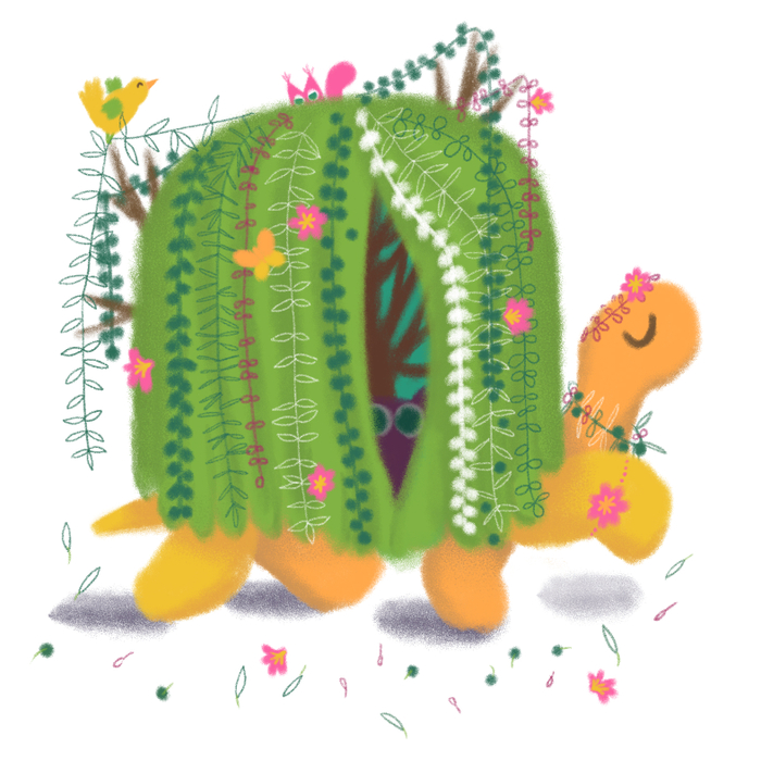 Черепаха + дерево