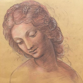 Копия эскиза Леонардо да Винчи "Голова Леды"