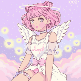 Розовый ангел