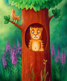 Кот в дупле. 
