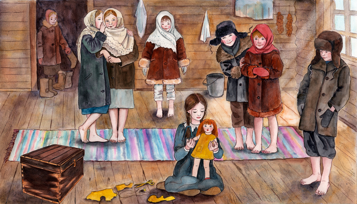 иллюстрация к повести "Девочка из города"