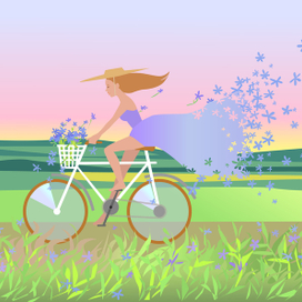 велосипедистка