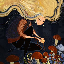 Дева, что выращивает грибы