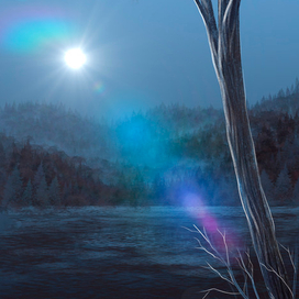 Скетч-Холодное утро..