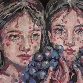 Девушки с виноградом 