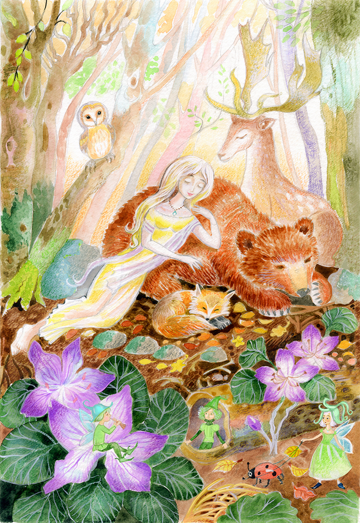 Иллюстрация к сказке о жителях Волшебного леса