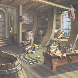 Концепт арт - пиратская каюта 