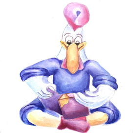 бег. цветной карандаш