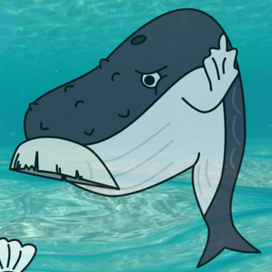 Кит пьёт медузовое молоко