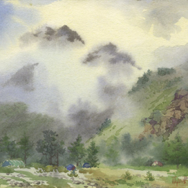 Альплагерь в ущелье Узункол.