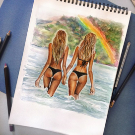 Акварельный скетч