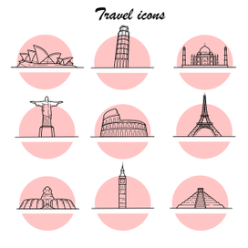 Travel icons