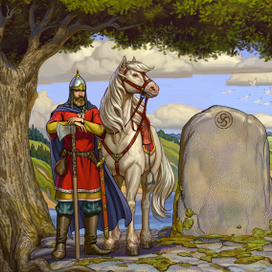 Витязь у реки