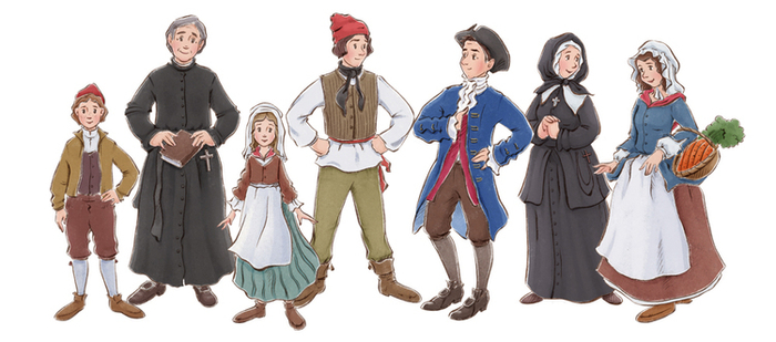 Персонажи. Новая Франция