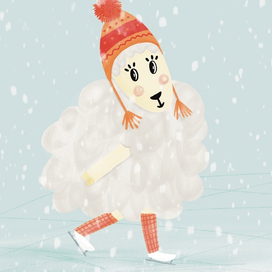 Овечка на коньках