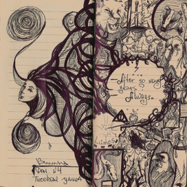 Разворот блокнота "Harry Potter"