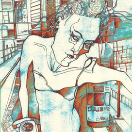 Иллюстрация к произведению Х. Мураками "Мой любимый спутник".