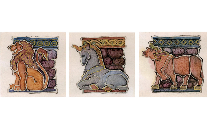 Лев, Единорог, Бык