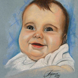 Портрет малыша пастелью