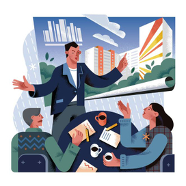 Векторная иллюстрация для строительной фирмы