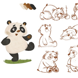 Панда дизайн персонажа