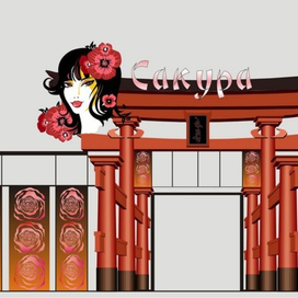 витрина к цветочному магазину