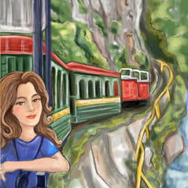 Девушка в поезде 