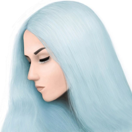 Голубые волосы