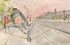 бежал-бежал... и вот те на - спотыкнулся