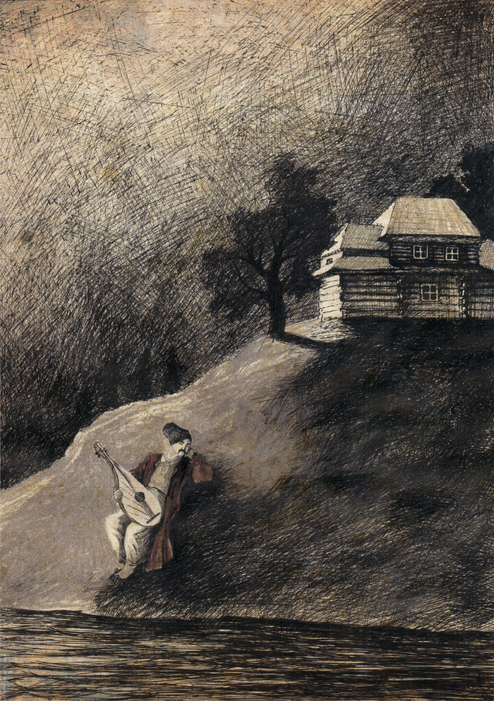 Иллюстрация к повести "Майская ночь, или Утопленница"