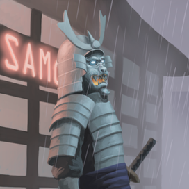 Glowing Samurai
